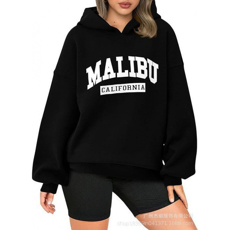 Women's Drop Shoulder Sleeve Hoodie  Hooded Pullover Casual  Wear