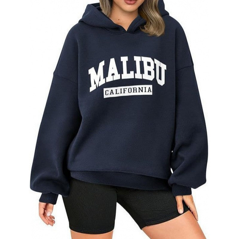 Women's Drop Shoulder Sleeve Hoodie  Hooded Pullover Casual  Wear