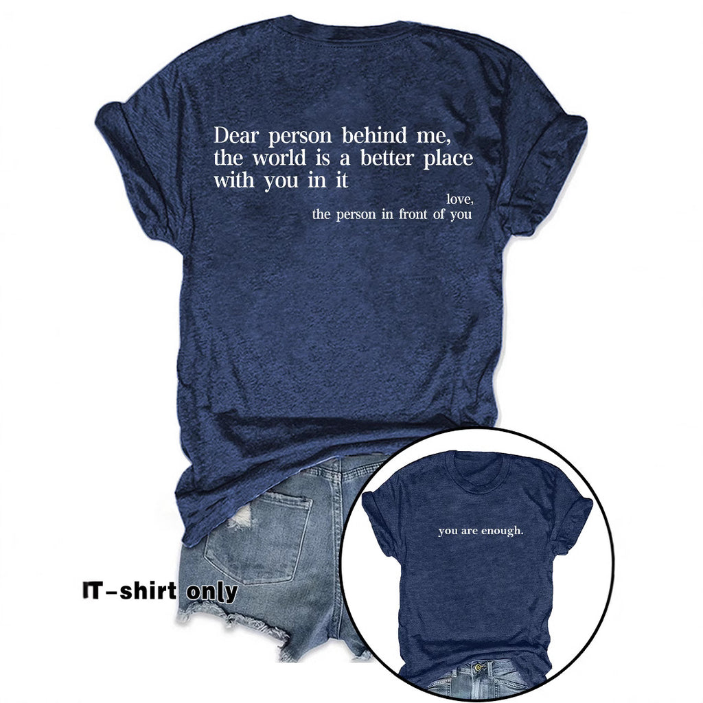 You are enough printed t-shirts