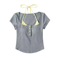 Fake two short sleeved T-shirts