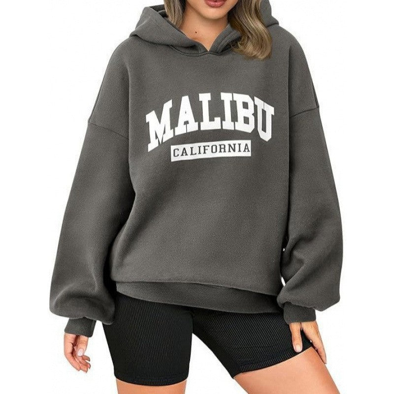 Women's Drop Shoulder Sleeve Hoodie  Hooded Pullover Casual  Wear