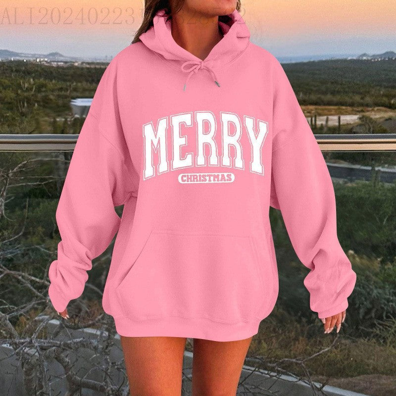 Women's Drop Shoulder Sleeve Hoodie  Hooded Pullover Casual  Wear
